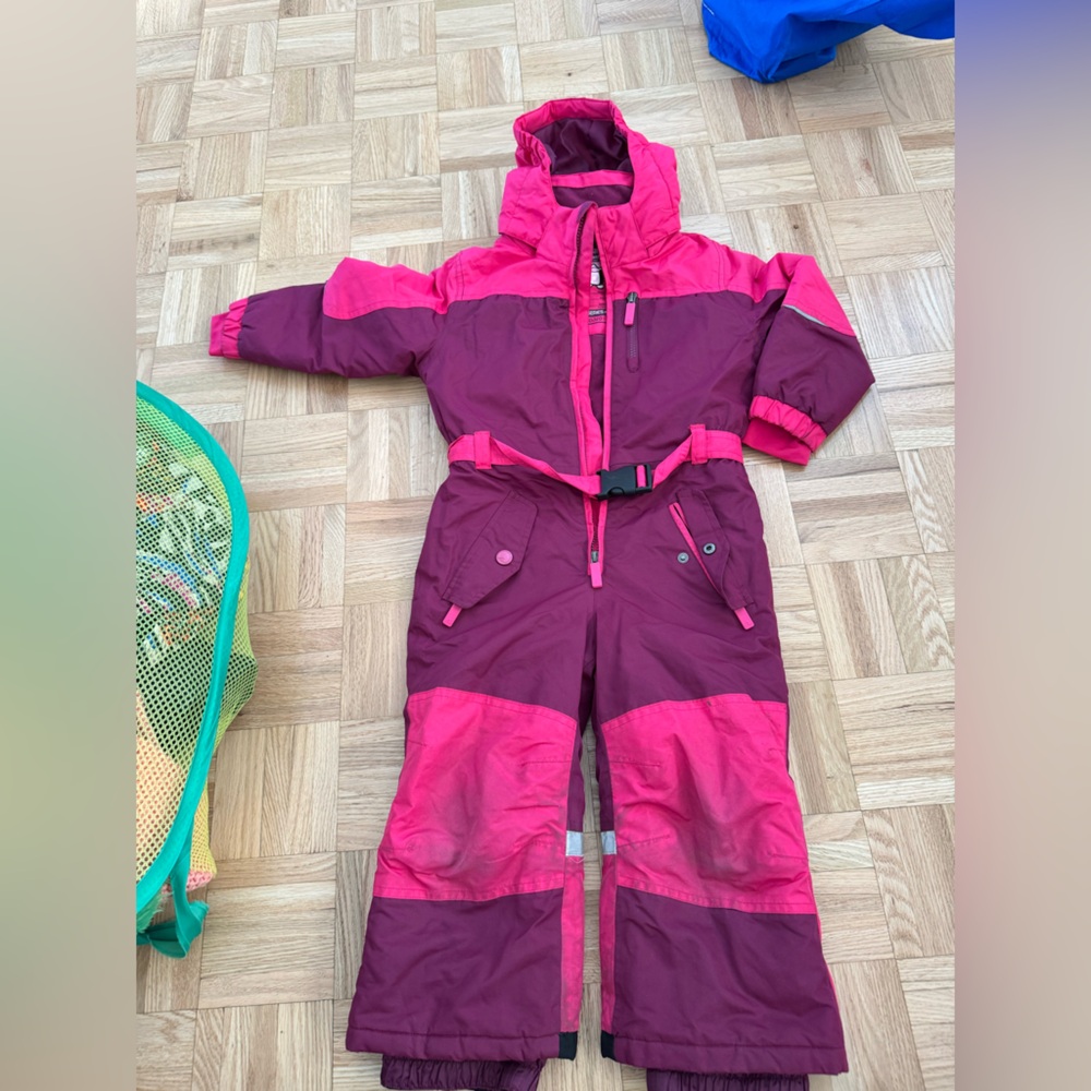 Kids Pink and Purple Winter jumpsuit